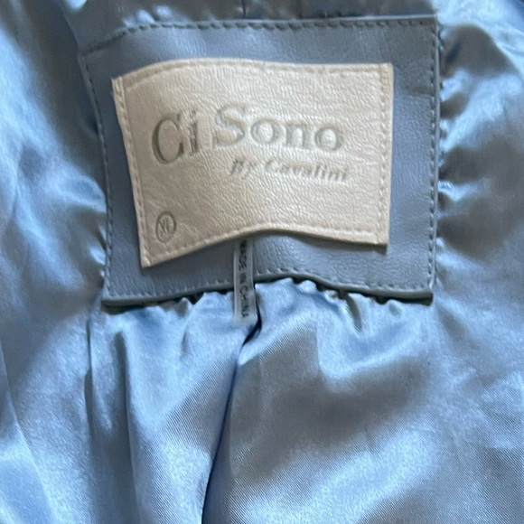 blue faux leather jacket - Picture 10 of 11